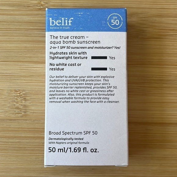 Brand New Belif The True Cream Aqua Bomb Sunscreen 2-in-1 SPF 50 & Moisturizer - Picture 2 of 8